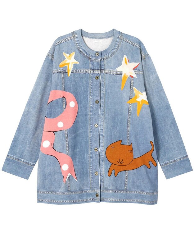 tsumori chisato SLEEP ツモリチサト カーディガン 長袖 綿100%(本体) 裏毛素材 tsumori chisato SLEEP UTW449 /ワコール ブルー