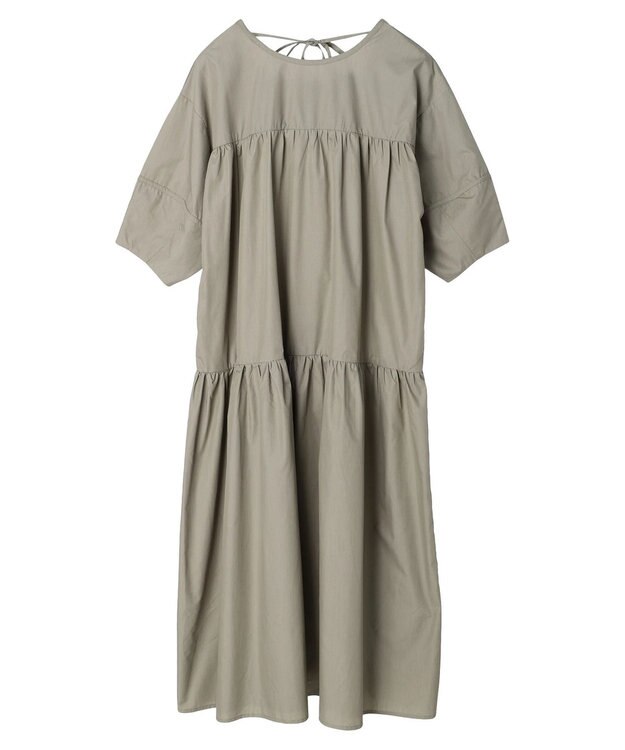 Green Parks ａ．ボリューム切り替えワンピース Khaki