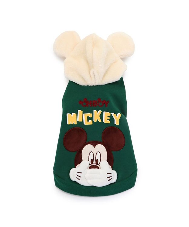 PET PARADISE ディズニー ミッキーマウス お揃いパーカー 小型犬 緑