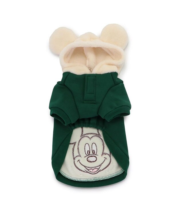 PET PARADISE ディズニー ミッキーマウス お揃いパーカー 小型犬 緑