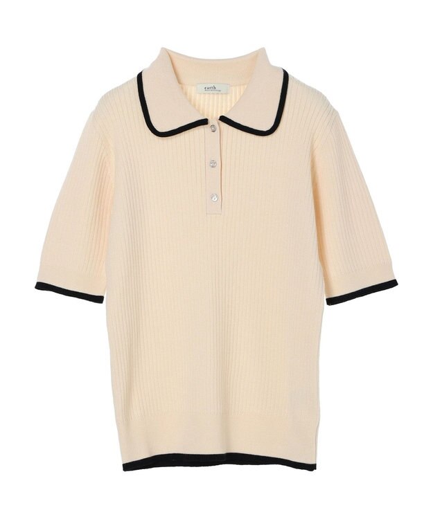 earth music&ecology ハイショクポロニット Ivory