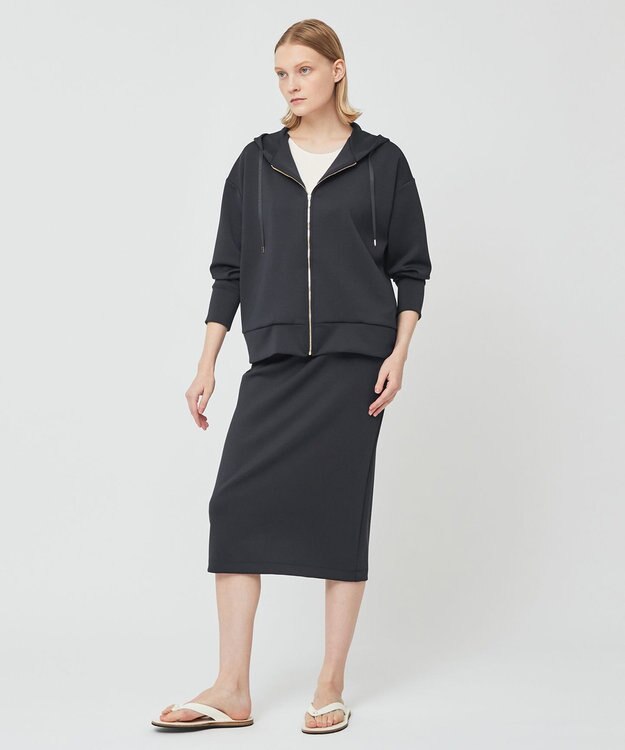 BEIGE， WALNUT / Iラインスカート Navy