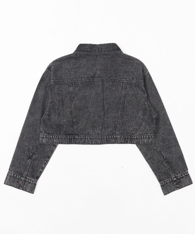 WEGO ヴィンテージウォッシュショートデニムジャケット ブラックその他