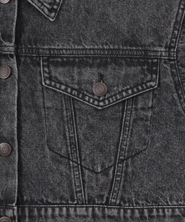 WEGO ヴィンテージウォッシュショートデニムジャケット ブラックその他