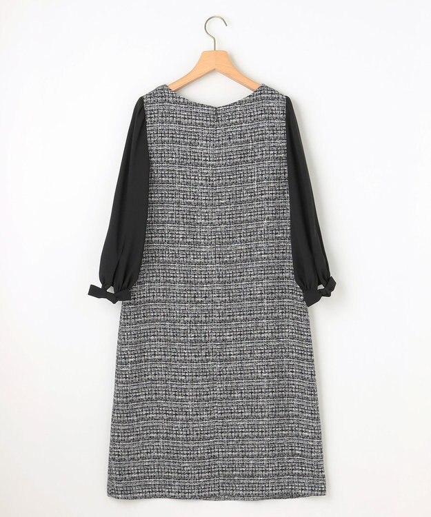 組曲 【KUMIKYOKU NAVY】ラメループモールツイード ワンピース ネイビー系1