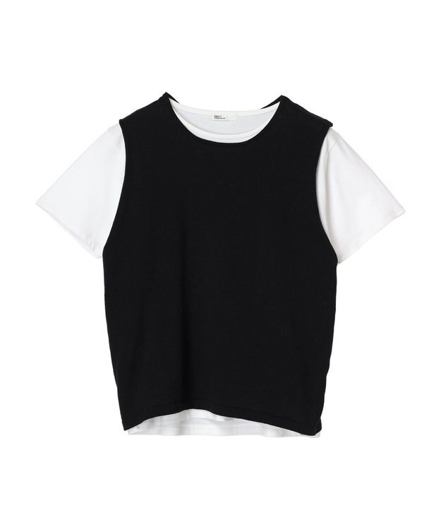 CRAFT STANDARD BOUTIQUE ＳＥＴ　カットプルオーバー＋ニットベスト Black