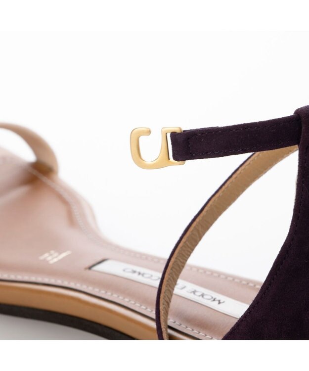 MODE ET JACOMO <MODE ET JACOMO>スリムストラップフラットサンダル ベージュスエード