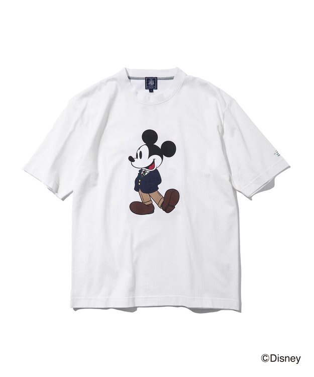 J.PRESS MEN 【DISNEY COLLECTION】【UNISEX】フロントイラストTシャツ / ミッキーマウス ホワイト系