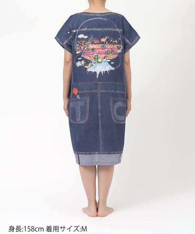 tsumori chisato SLEEP ツモリチサト トップス ルームウエア 3分袖 半袖 綿100%(本体) 楊柳素材 チュニック レディース UNT148 /ワコール コン