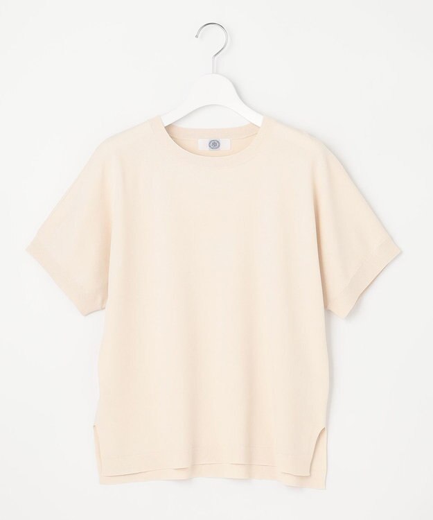 J.PRESS LADIES 【洗える】 レーヨンエリートストレッチ ドルマン ニット Tシャツ ベージュ系