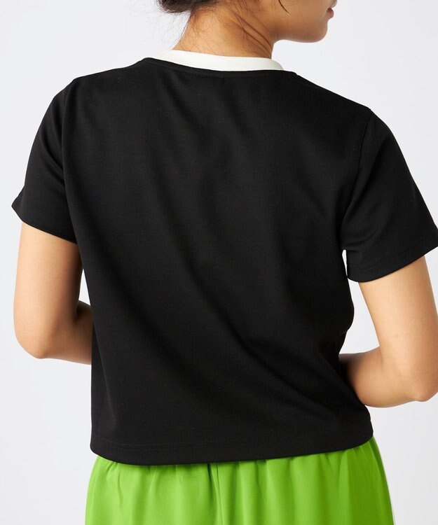 OP／FILA 【Kappa】カラーブロック切替Tシャツ ブラック