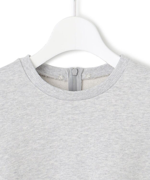 23区 S 【洗える】クリアコットンテリー ストライプフリル スウェット ライトグレー系