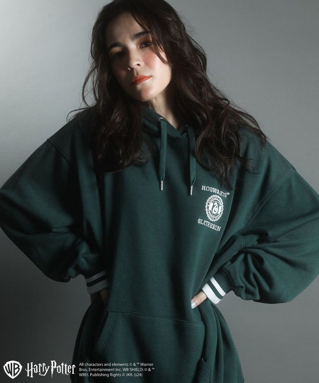 Green Parks ハリー・ポッター／袖口ライン裏毛フーディー Green