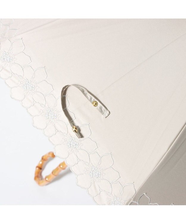 UNBILLION cache nez / グレースフラワー刺繍ショートパラソル ベージュ