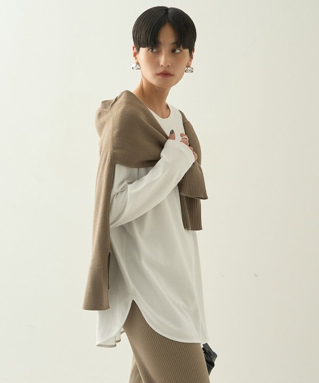 AMERICAN HOLIC ラウンドカットプルオーバー Off White