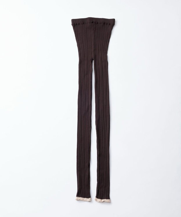 TRICOTE MULTI RIB LEGGINGS／マルチリブレギンス 89D.BROWN