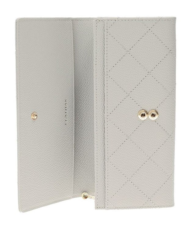 CLATHAS ベール 被せ長財布 ライトグレー