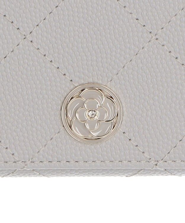 CLATHAS ベール 被せ長財布 ライトグレー