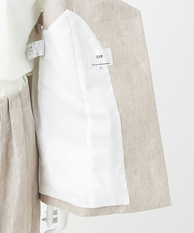 23区 L 【GOLD LABEL】MANTECO スーペリアリネン ジレ フラックス系