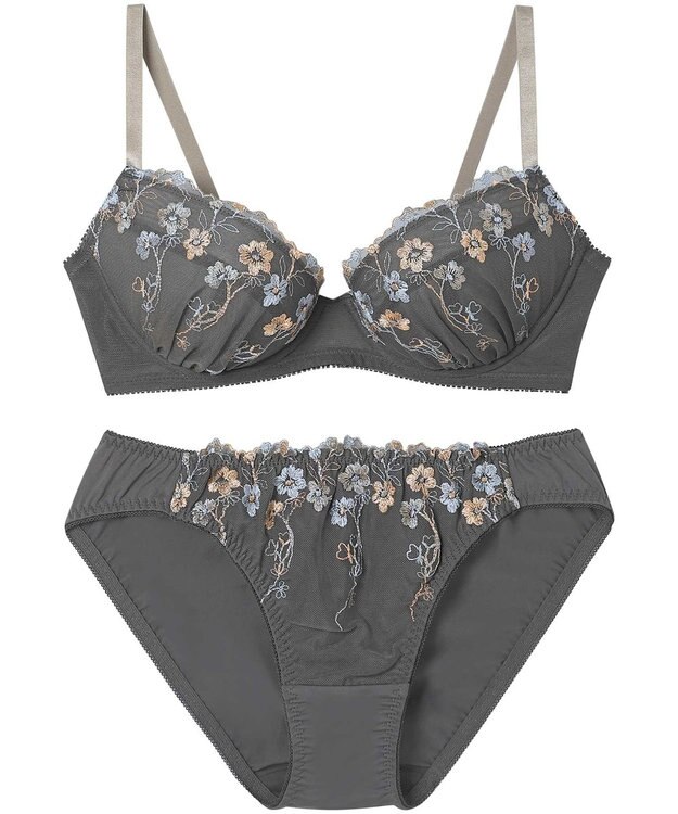 AMPHI ブラジャー ショーツセット 自然なまる胸メイク 【ブラ＆ショーツセット】 上下セット ブラ BCC232 アンフィ／ワコール ダークブラウン