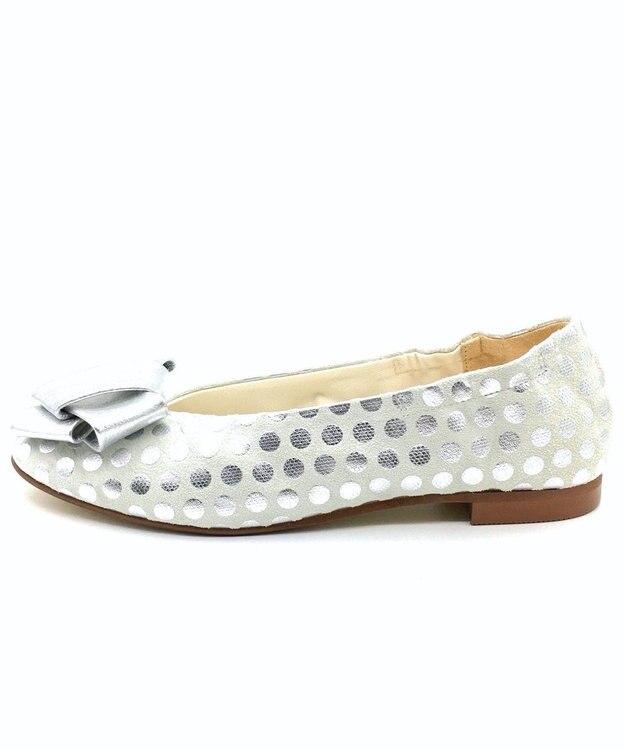 nouvelleRobe Oū サイズ追加【本革・高反発】Big Ribbon スクエアトゥ パンプス シルバー系