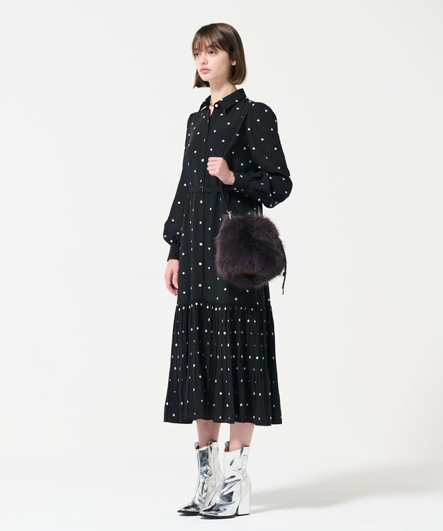 GRACE CONTINENTAL マルチwayファーバッグ チャコール