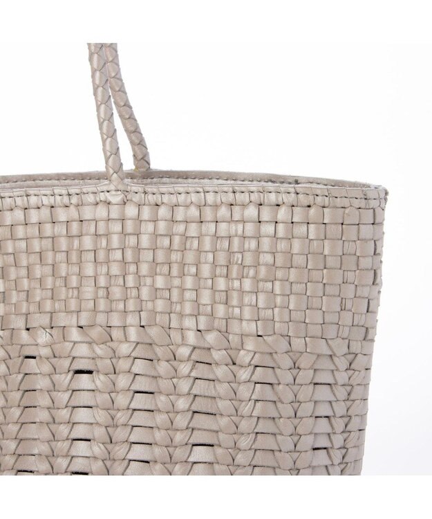 UNBILLION ペルケ perche / 牛革メッシュ編みトートL シルバー