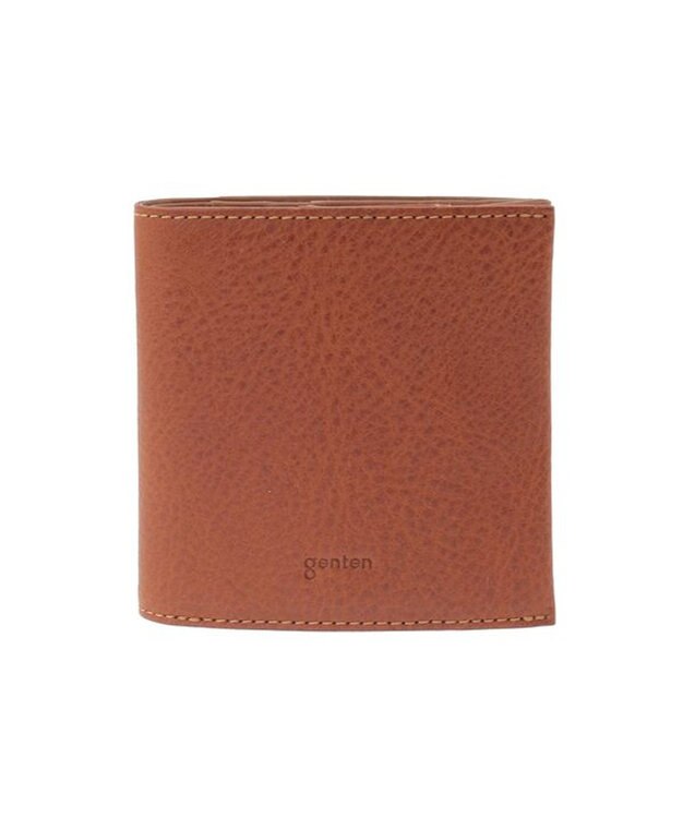 genten ミネルヴァ2 内ボックス型二つ折り財布 チャ