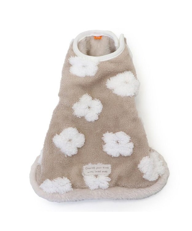 PET PARADISE ペットパラダイス ボア スリーパー 《お花柄》 小型犬 ベージュ