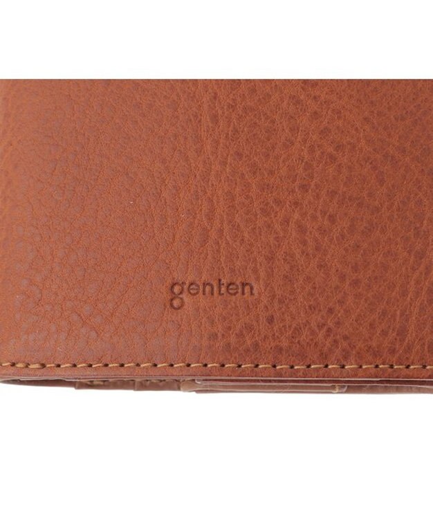 genten ミネルヴァ2 内ボックス型二つ折り財布 チャ