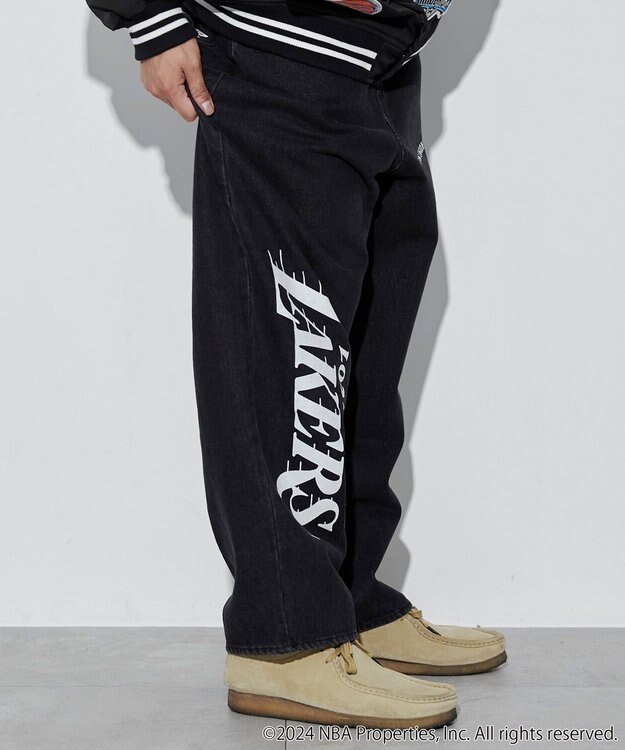 WEGO 【ユニセックス着用ITEM】別注NBAデニムパンツ デニムブラック