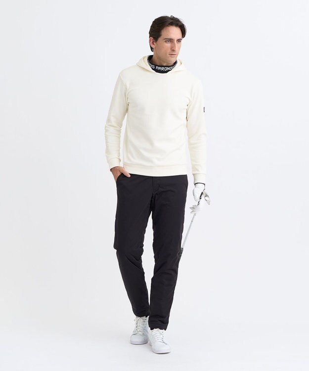 23区GOLF 【MEN】ストレッチ裏フリースフーディー ホワイト系