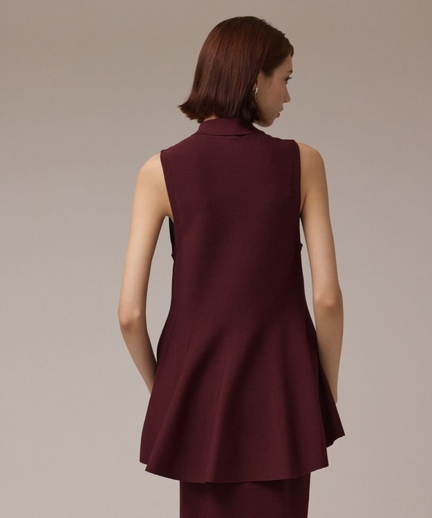 GRACE CONTINENTAL ビジューニットベスト ボルドー