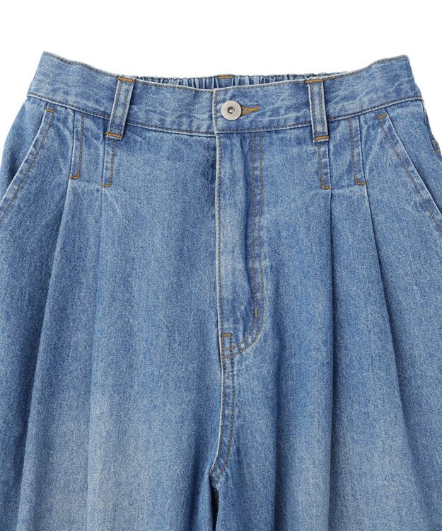 earth music&ecology イージータックワイドデニム Light Indigo