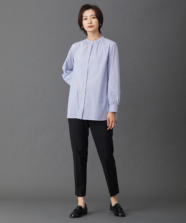 J.PRESS LADIES 【洗える】チェルビック テーパード パンツ ブラック系