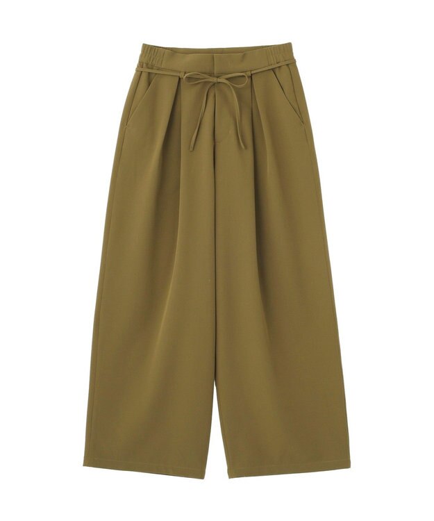 AMERICAN HOLIC リボン付きタックワイドパンツ Khaki