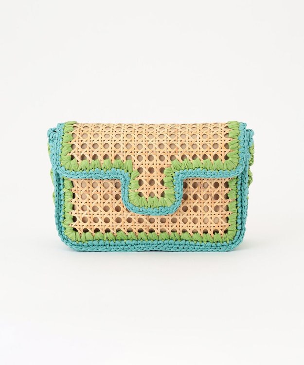 GRACE CONTINENTAL Caterina bertini チェーンカゴバッグ グリーン