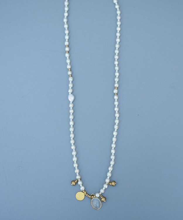 monshiro ロカイルガラスパール チョーカーネックレス ホワイト