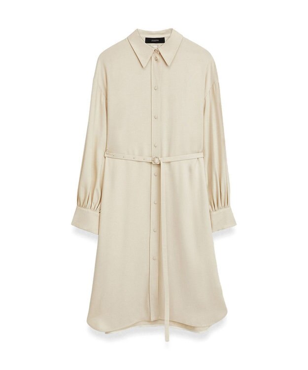 JOSEPH ビスコースツイル　シャツドレス Oat