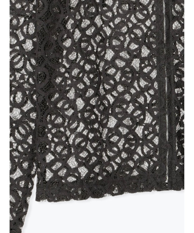 Te chichi レースジップアップフーディー チャコールグレー