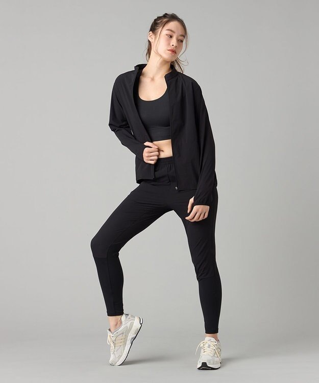 Chacott ランナーズパンツフルジップジャケット ブラック