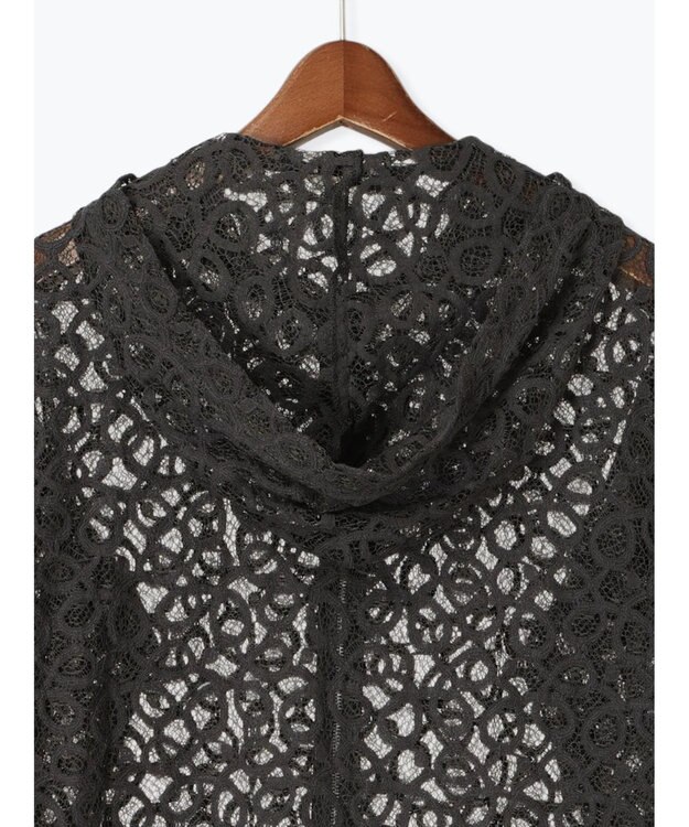 Te chichi レースジップアップフーディー チャコールグレー