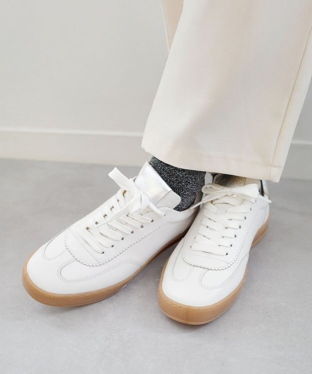 Pointer 本革シンプルスニーカー ホワイト