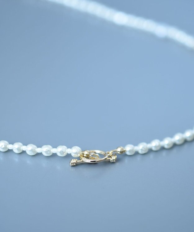 monshiro ロカイルガラスパール チョーカーネックレス ホワイト