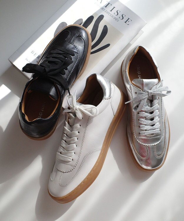 Pointer 本革シンプルスニーカー ホワイト