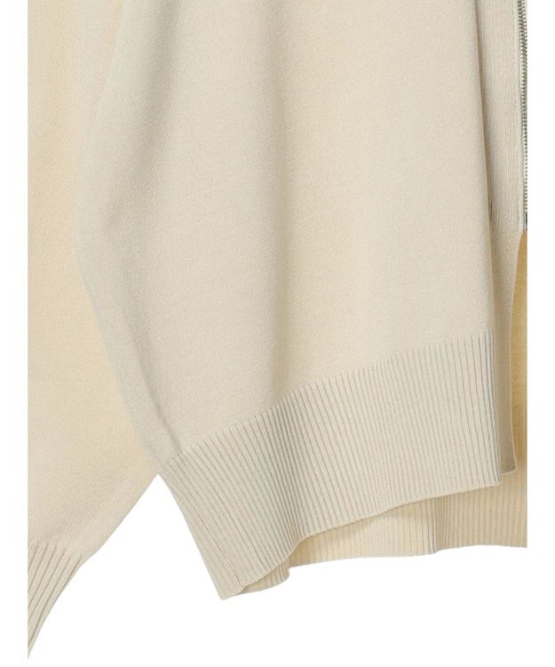 earth music&ecology ＶネックＺＩＰカーディガン Ivory