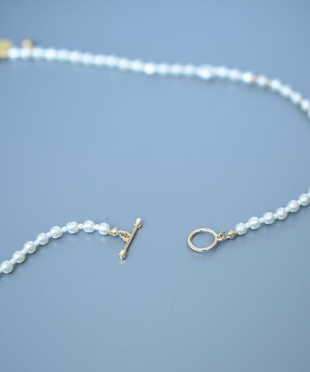 monshiro ロカイルガラスパール チョーカーネックレス ホワイト