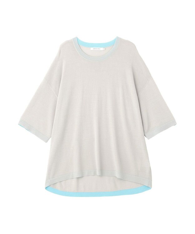AMERICAN HOLIC 配色コクーンシルエットニット Light Gray
