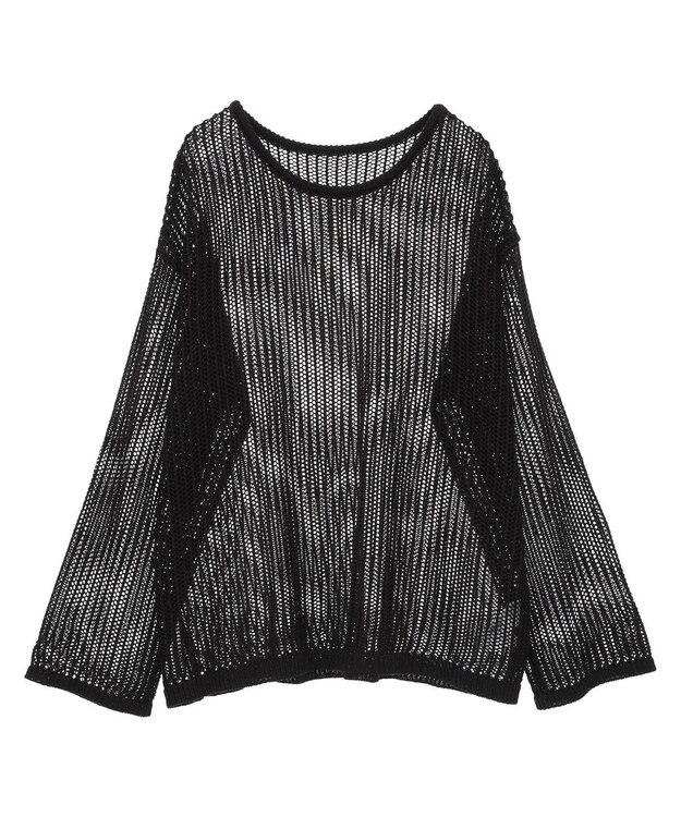 earth music&ecology ＳＥＴ２点メッシュプルオーバー＋タンクトップ Black