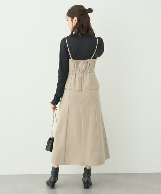 earth music&ecology ペプラムジレジャンドレ Beige